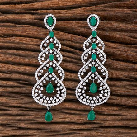 Cubic Zirconia Classic Earring With Black Plating