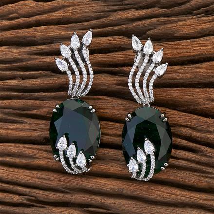 Cubic Zirconia Classic Earring With Black Plating