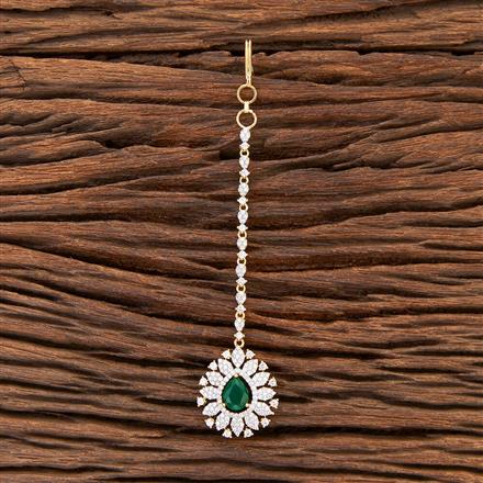 Cubic Zirconia Delicate Tikka With 2 Tone Plating