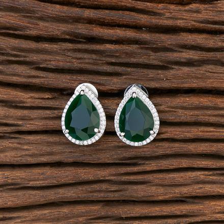 Cubic Zirconia Delicate Tops With Rhodium Plating