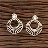 Cubic Zirconia Chand Earring With 2 Tone Plating