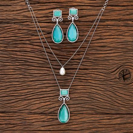 Cubic Zirconia Classic Pendant Set With Rhodium Plating