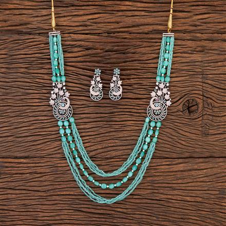 Cz Peacock Necklace With Black Rose Plating