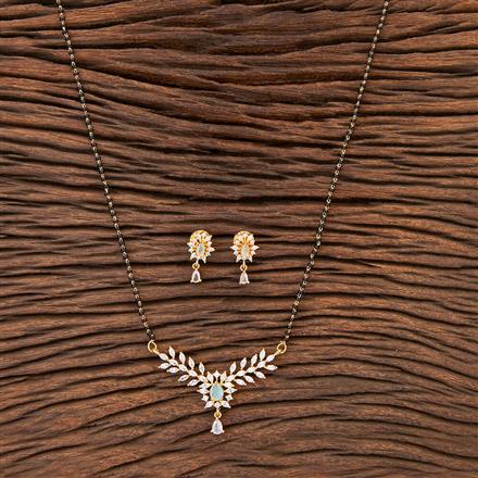 Cz Tanmaniya Mangalsutra With Gold Plating