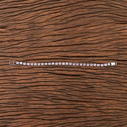 Cubic Zirconia Delicate Bracelet With Rhodium Plating