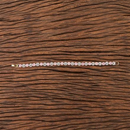 Cubic Zirconia Delicate Bracelet With 2 Tone Plating