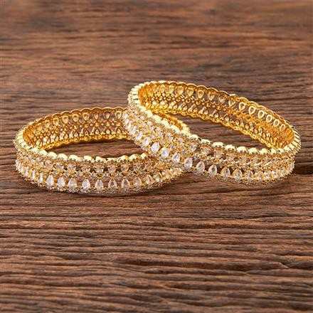 Cubic Zirconia Classic Bangles With Gold Plating