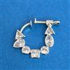 Cubic Zirconia Delicate Nose Ring With Gold Plating