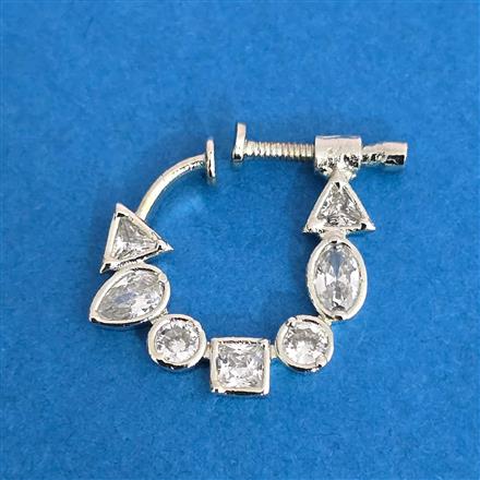 Cubic Zirconia Delicate Nose Ring With Gold Plating