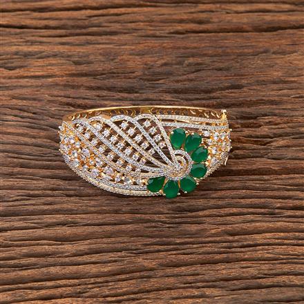 Cubic Zirconia Broad Kada With 2 Tone Plating