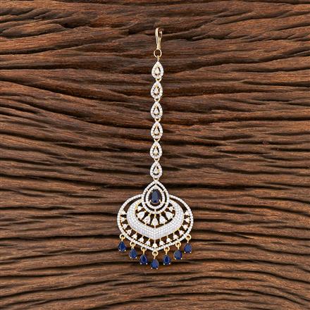 Cubic Zirconia Classic Tikka With 2 Tone Plating