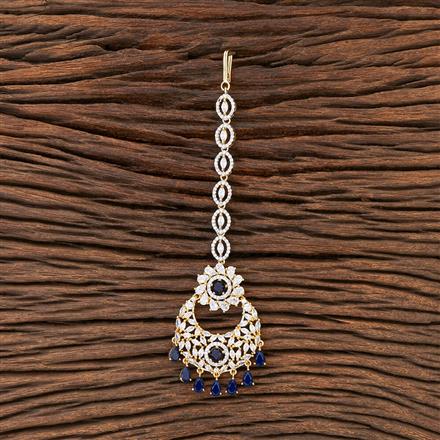 Cubic Zirconia Classic Tikka With 2 Tone Plating