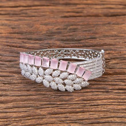 Cz Classic Kada With Rhodium Plating