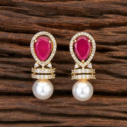 Cz Classic Earring With Gold Plating