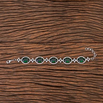 Cz Classic Bracelet With Rhodium Plating