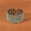 Cz Delicate Ring With 2 Tone Black Rhodium Plating