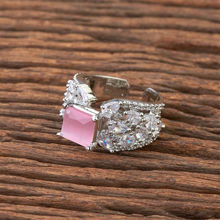 Cz Classic Ring With Rhodium Plating