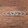 Cz Delicate Bangles With Rhodium Plating