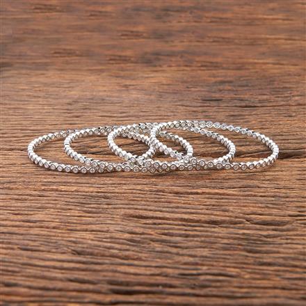 Cz Delicate Bangles With Gold Rhodium Plating