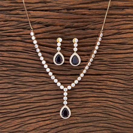 Cubic Zirconia Delicate Necklace With Gold Plating