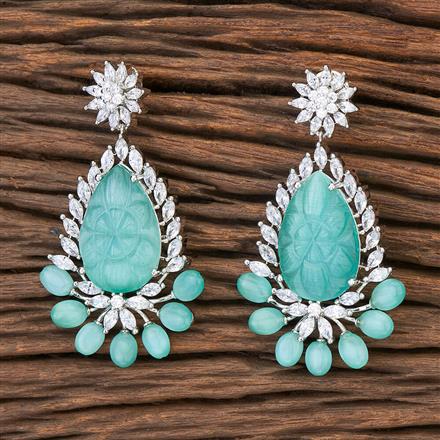 Cubic Zirconia Classic Earring With Rhodium Plating