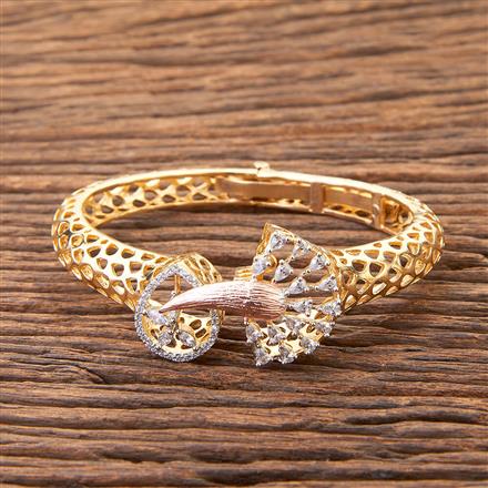 Cubic Zirconia Classic Kada With 2 Tone Plating