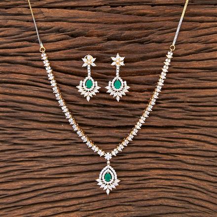 Cubic Zirconia Classic Necklace With 2 Tone Plating