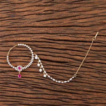 Cubic Zirconia Classic Nose Ring With 2 Tone Plating