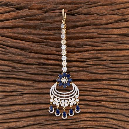 Cubic Zirconia Classic Tikka With 2 Tone Plating