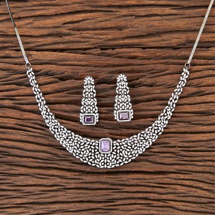 Cubic Zirconia Classic Necklace With Black Plating