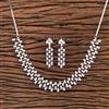Cubic Zirconia Classic Necklace With Rhodium Plating