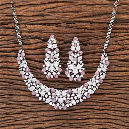 Cubic Zirconia Classic Necklace With Black Plating