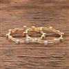 Cubic Zirconia Classic Bangles With 2 Tone Plating