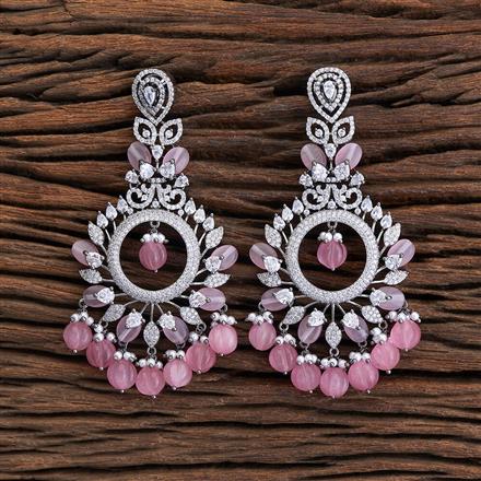 Cz Classic Earring With Black Plating