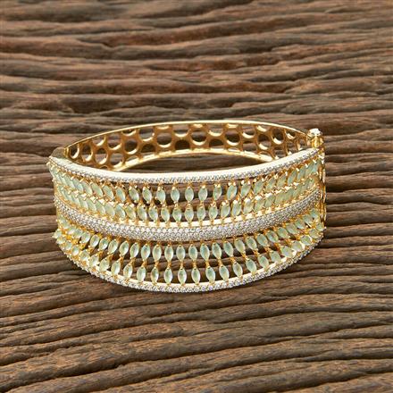 Cz Broad Kada With Gold Plating