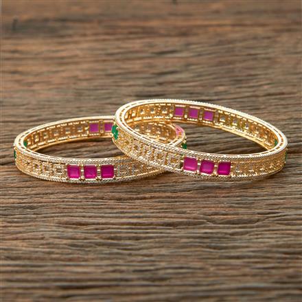 Cz Classic Bangles With Gold Plating