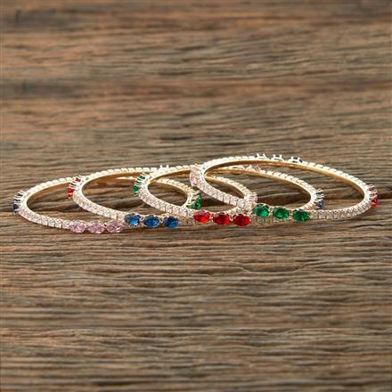 Cz Delicate Bangles With Gold Plating