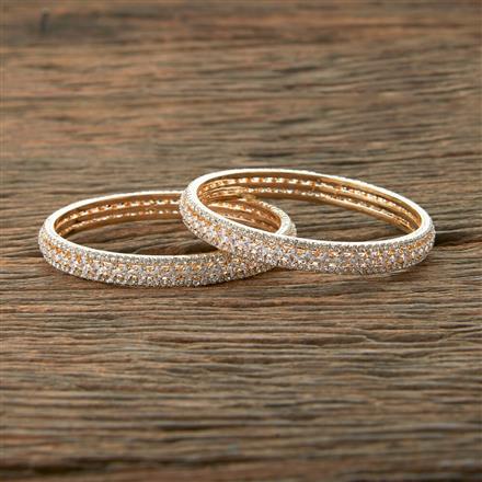 Cz Delicate Bangles With Gold Plating