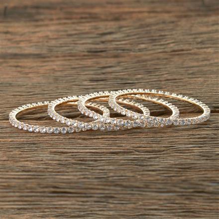 Cz Delicate Bangles With Gold Plating