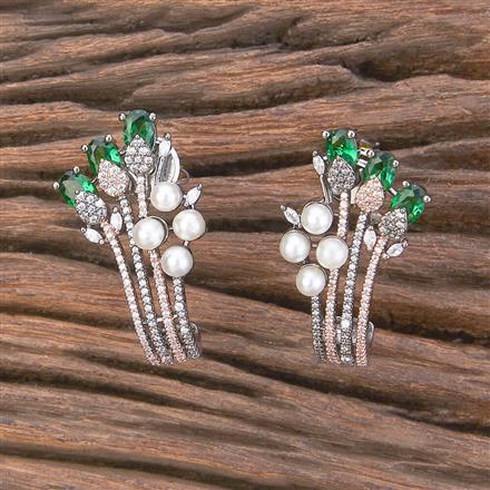 Cz Classic Earring With Black Rose Plating
