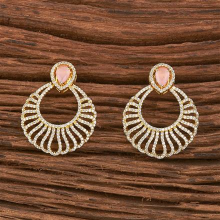 Cz Classic Earring With Gold Plating