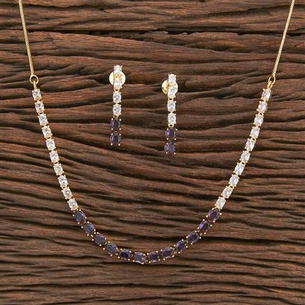 Cz Delicate Necklace With Gold Plating