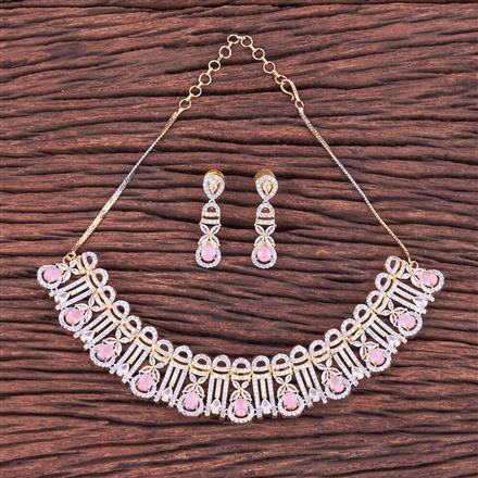 Cz Classic Necklace With 2 Tone Plating