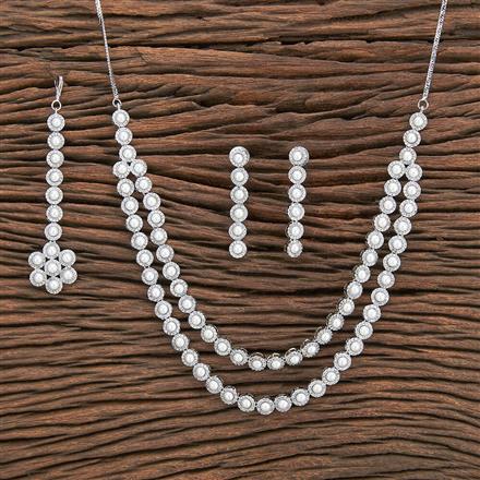 Cubic Zirconia Pearl Necklace