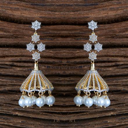 Cubic Zirconia Pearl Jhumki