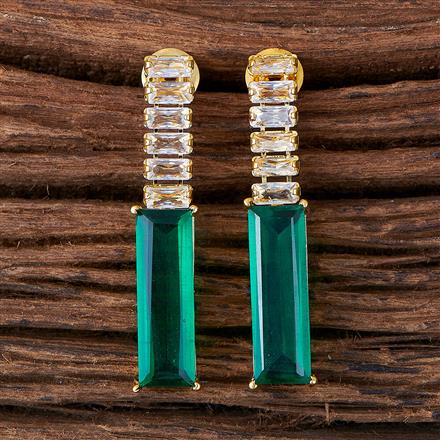 Cz Classic Earring With Gold Plating