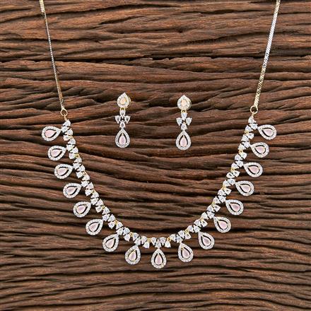 Cz Classic Necklace With 2 Tone Plating