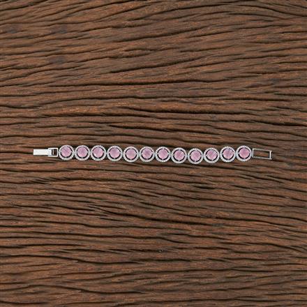 Cz Classic Bracelet With Rhodium Plating