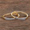 Cz Delicate Bangles With 2 Tone Plating