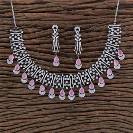 Cz Classic Necklace With Black Plating